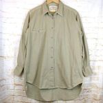 VTG Code Bleu Shirt Women L Beige Relaxed Button Shacket Hong Kong Lagenlook Size L Photo 0