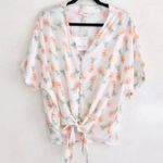 BeachLunchLounge Top M NWT Pineapple Print Tie Summer Vacation Beach Pool Swim Photo 2