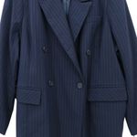 Avec Les Filles NWT Tailored Navy Double Breasted Pinstripe Blazer Jacket 2X Photo 5