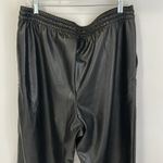 Gap Black Faux Leather Wide Leg Pants Photo 6