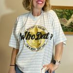 Vintage New Orleans Saints Striped Graphic Tee Gold Size XL Photo 1