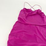 Just Quella Bodycon Mini Dress Spaghetti Straps Fuschia US 12-14 Photo 2