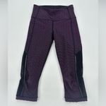 Lululemon  Mixed Lot Of 2 Cropped Leggings Black Sz 4 Blue And Purple‎ Photo 7