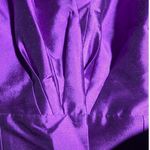 Vtg 1990s Anne Klein Purple Wool Silk Removable Belt Blazer Jacket 12 Petite Size 12P Photo 2