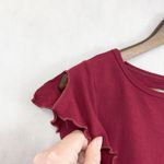 Paris Blues Y2K Baby Tee Large Red Lettuce Hem Coquette Indie Girly Soft Girl  Photo 3