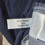 J.Crew Navy Wide Leg Pleated Button Front Cotton Pants Size 12 Photo 7