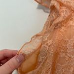 Torrid  3 Plus Size Super Soft V-Neck Lace Bodice Tiered Babydoll Top Peach Boho Photo 13