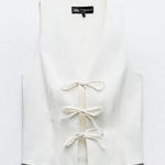 ZARA White  Tie Top Photo 0