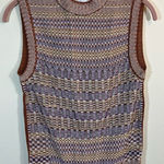 ✨ Base Mark Women’s Brown Purple Knit Tank Top Small Japan Brown Photo 0