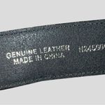 Nocona black leather belt with silver metal skull design!! New Size 30 Photo 5