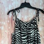 Tigerlily  Zoya Black White Zebra Print Tie Strap Maxi Dress Size 8 Photo 4