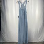 NWT Lulus Air of Romance Maxi Dress in Slate Blue Size Large Photo 3