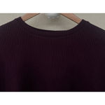 Splendid  Shea Sweater Mix Pullover S Black Cherry Ribbed Knit Lounge Oversized Photo 5