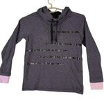 Under Armour  Womens XS Loose Fit Threadborne Gray Black Stripe Pink Cuffs UA Photo 0