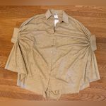 Beige Embellished Women's oversized shirt one size Tan Size L Photo 7