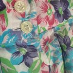 Karen Scott Vintage Collections Floral Maxi Skirt Pleated Buttons Size S Photo 4