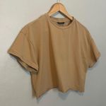 SheIn Oversize Polina Crop Cropped Crewneck T-Shirt Brown Medium Photo 1
