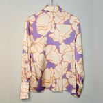 Alexis Calvine Wisteria Floral Print Sateen Blouse Shirt Top Size 8 Photo 5