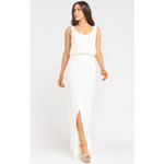 Show Me Your Mumu  Kendall Maxi Bridal Dress Wedding Cake Chiffon M NWT Photo 3