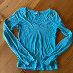 Michael Stars  Turquoise Long Sleeve Shirt Photo 0