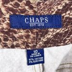 CHAPS Brown Tan Snakeskin Print Cotton Denim Stretch Mini Skirt Women's Size 10 Photo 3