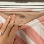 Kortni Jeane  swimsuit Sweet stripes pink white striped peplum bottoms size small Photo 1