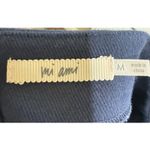 EUC Mi Ami Embroidered Floral Skirt Brushed Denim Dark Blue Pencil Skirt Photo 2