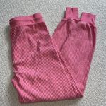 Wildfox  French Rose Pink Tilda Ribbed Cropped Top & Joggers Set Photo 4