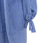 Sans Souci Coastal Striped Off Shoulder Dress Size Medium Nautical Beachy Photo 2