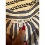Workshop Republic Clothing Striped V Neck Short Sleeve Blouse Women's M M Rayon Photo 2