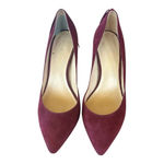 Loeffler Randall women’s suede fringe trim accent d’orsay maroon size 7.5B Photo 6