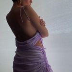 Silky Top And Skirt Set Purple Size M Photo 1