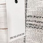 NEW Prose & Poetry Boucle Ecru & Black High Low Skirt, NWT Small, MSRP $200 Photo 6