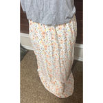 Victoria's Secret  Grey Tank Racerback Maxi Dress sz S peach floral skirt Photo 9
