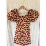 Sister Jane Shirley Poppy Tapestry Dress Puff Sleeve Mini Garden Cottage Prairie Red Size XS Photo 3