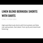 Stradivarius  Linen Blend Bermuda Shorts with Darts in Stone size 8 Photo 11