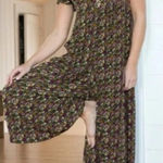 Natural Life  Avery Wide Leg Floral Jumpsuit Rayon Size XS/SM Boho Cottagecore Photo 0