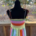 J. Marie Emery Adjustable Beaded Tie Strap Colorful Striped Midi Dress Size M Size M Photo 4