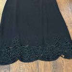 Silk blend little black dress with lace trim hem, size 8 Photo 7