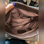 Coach VTG  Large Crossbody Brown Pebbled Leather Lilac Interior Photo 5