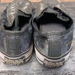 Ed Hardy Vintage  Low Top Sneakers in Silver Glitter Snakeskin Print Size 6 Photo 3