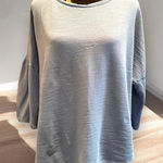 J. Jill pure 100% cotton FrenchTerry sweatshirt 3/4 balloon sleeve XLP Blue Size undefined Photo 0