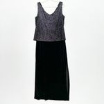 Ronni Nicole Vintage Y2K Ronnie Nicole Velvet Maxi Dress Sz 14 Rainbow Sparkle Whimsigoth NYE Photo 5