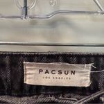 PacSun Mom Jean Black Vertical Stripe Pinstripe Tapered Crop High Waist 25 Photo 2