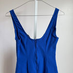 Solemio sz S blue deep plunge going out mini party dress Photo 1