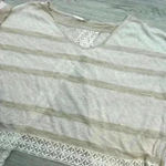 Free People  Tan V-Neck Long Sleeve Top Size M Photo 10