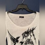 Lauren Moshi Punk Eyes Blouse Women’s White Graphic Scoop Neckline Size XS Photo 7