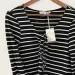 Living Doll NEW Long Sleeve Dress Striped Casual V Neck Size Small Photo 1