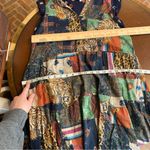 Anthropologie Pilcro Henley Patchwork Tiered Cotton Boho Mini Dress size xs Tan Photo 7