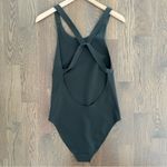 COS Women's Twist-Back One Piece Swimsuit in Dark Khaki Size US 8 / Medium Photo 4